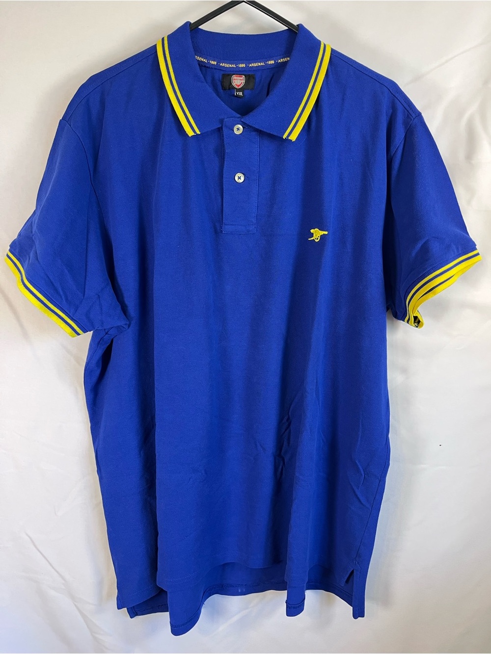 Authentic Licensed Arsenal FC Cotton Polo With Iconic Yellow Cannon: Men’s XXL